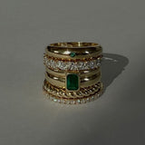 Kinn - Luna Layered Ring Emerald