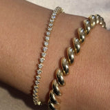 Kinn - Petite Rachel Three Prong Tennis Bracelet Diamond