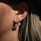 Kinn - Harper 2ctw Round Drop Earrings Yellow Gold