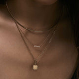 Kinn - Oria Ribbed Octagon Necklace
