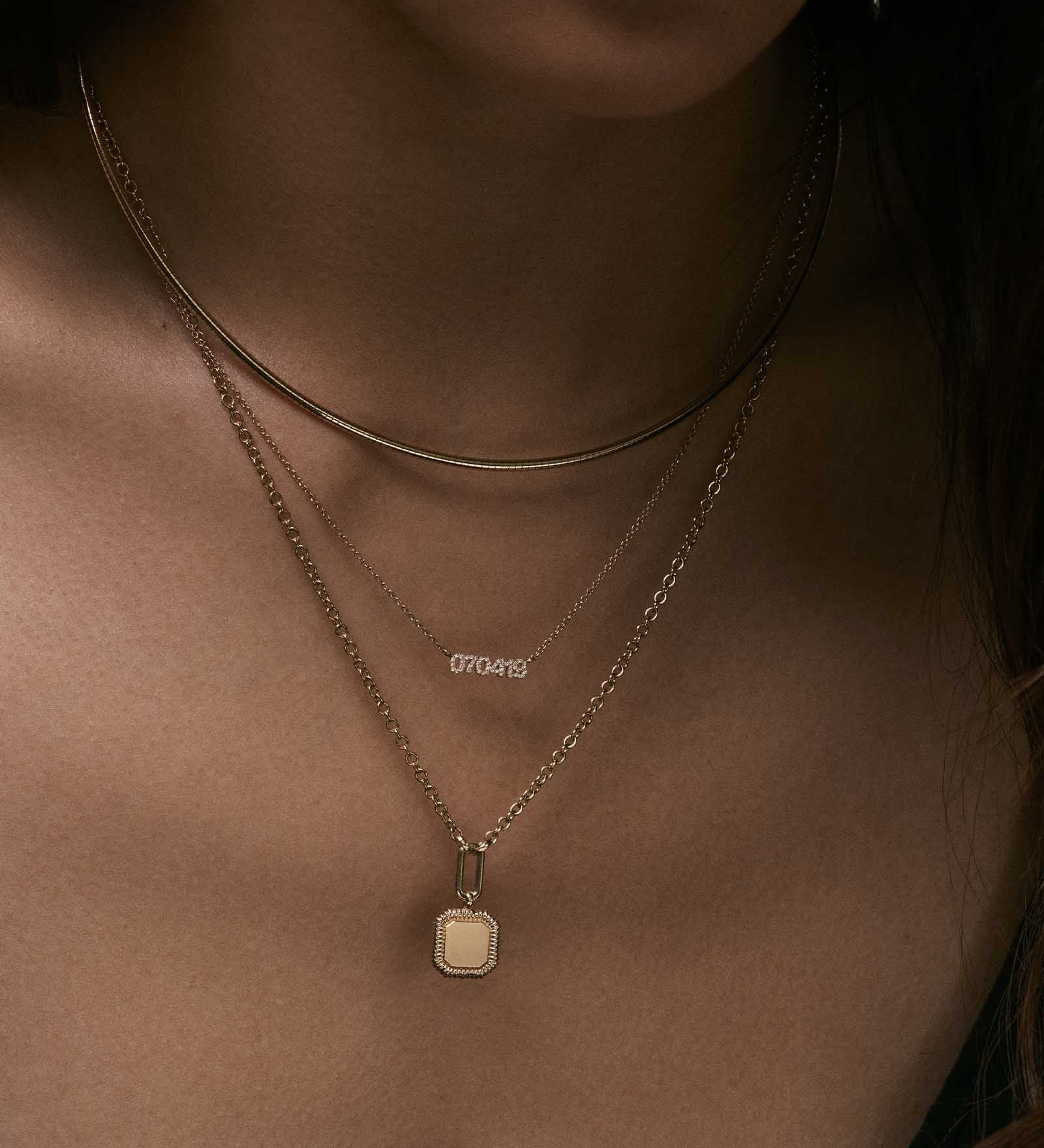 Kinn - Oria Ribbed Octagon Necklace