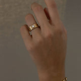 Kinn - Françoise Layered Ellipse Ring Diamond