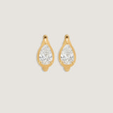 Kinn - Jackson Pear Diamond Huggie Earrings
