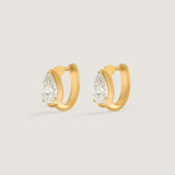 Kinn - Jackson Pear Diamond Huggie Earrings