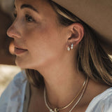 Kinn - Jackson Pear Diamond Huggie Earrings
