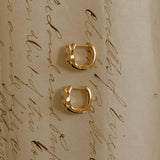 Kinn - Jackson Pear Diamond Huggie Earrings