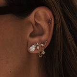 Kinn - June Pear Diamond Stud Earrings