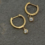 Kinn - Kara Huggie Earrings Diamond