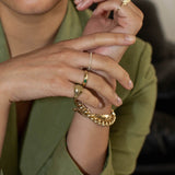 Kinn - Natalie Dome Ring Emerald