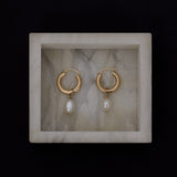 Kinn - Baroque Pearl Hoop Earrings