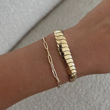 Kinn - Bold Cobra & Paperclip Link Chain Bracelet Stack