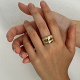 Kinn - Classic & Bold Hollow Dome Ring Stack