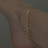 Kinn - Diamond Cut Rolo Chain Anklet