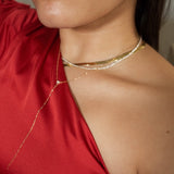 Kinn - Petite Diana Tennis Necklace Diamond Yellow Gold