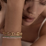 Kinn - Puffed Mariner Chain Bracelet Gold