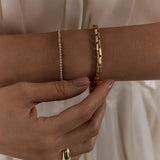Kinn - Madison Diamond Tennis Bracelet Yellow Gold