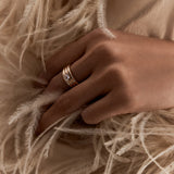 Kinn - Françoise Layered Ellipse Ring Diamond