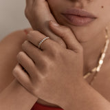 Kinn - Solis Ribbed Five Diamond Ring