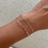 Kinn - Kyle Figaro & Paperclip Link Chain Bracelet Stack