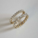 Kinn - Petite Marquise Eternity Ring White Gold