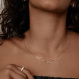 Kinn - Pavé Diamond Link Chain Necklace