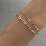 Kinn - Micro & Paperclip Link Chain Bracelet Stack