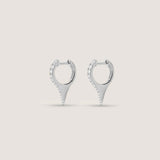 Kinn - Point Pavé Diamond Huggies White Gold