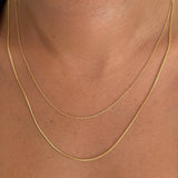 Kinn - Micro Rolo & Box Chain Necklace Stack