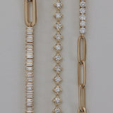 Kinn - Serena Baguette Tennis Link Bracelet Diamond