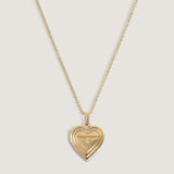 Kinn - Ribbed Maison Heart Locket Diamond