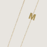 Kinn - Asymmetrical Single Initial Necklace Diamond