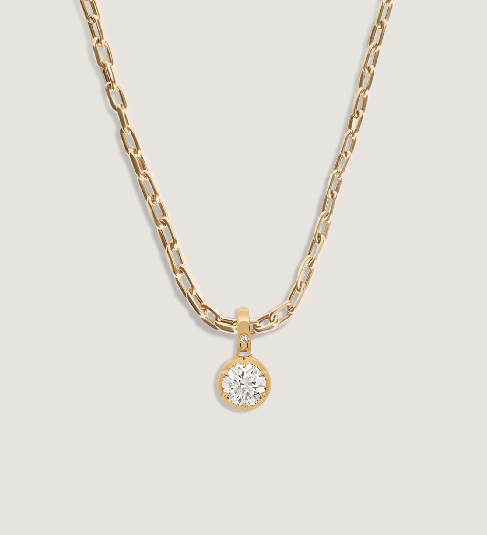 Kinn - Madeleine 2.5ct Diamond Round Pendant Necklace