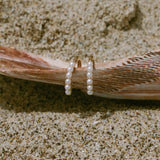 Kinn - Marina Pearl Huggie Earrings