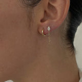 Kinn - Marquise Chain Earrings Diamond