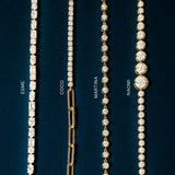Kinn - Martina Linked Bezel Tennis Bracelet