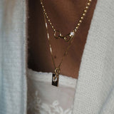 Kinn - Mini Horseshoe Baguette Diamond Charm