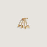 Kinn - Pavé Cuff Stud Earrings Diamond