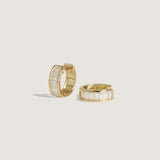 Kinn - Bobbi Baguette Diamond Huggie Earrings