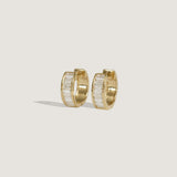 Kinn - Bobbi Baguette Diamond Huggie Earrings