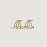 Kinn - Pavé Cuff Stud Earrings Diamond