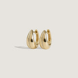 Kinn - Pavé Teardrop Hoop Earrings Diamond