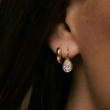 Kinn - Harper 2ctw Pear Drop Earrings Yellow Gold
