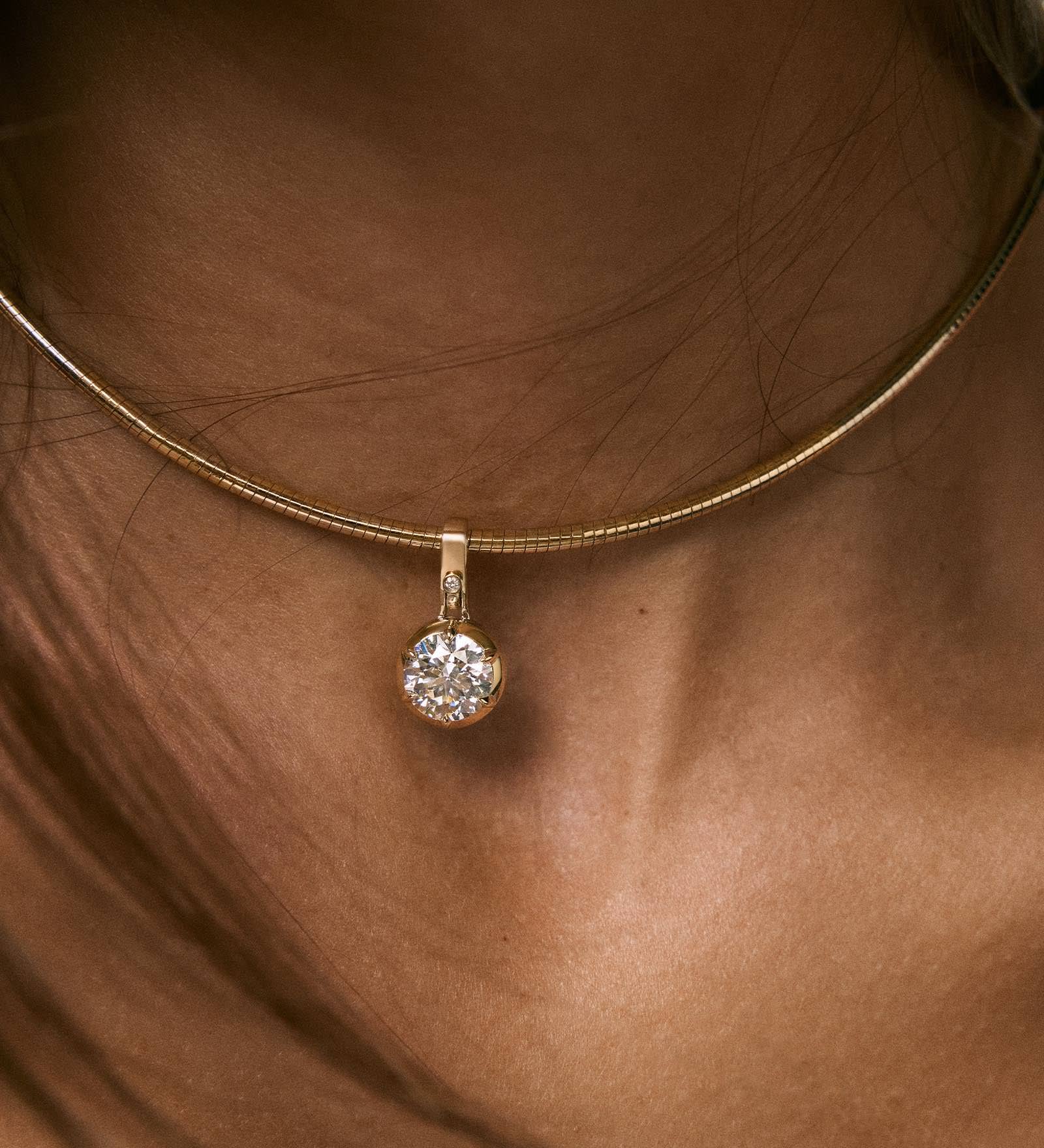 Kinn - Madeleine 2.5ct Diamond Round Pendant Necklace