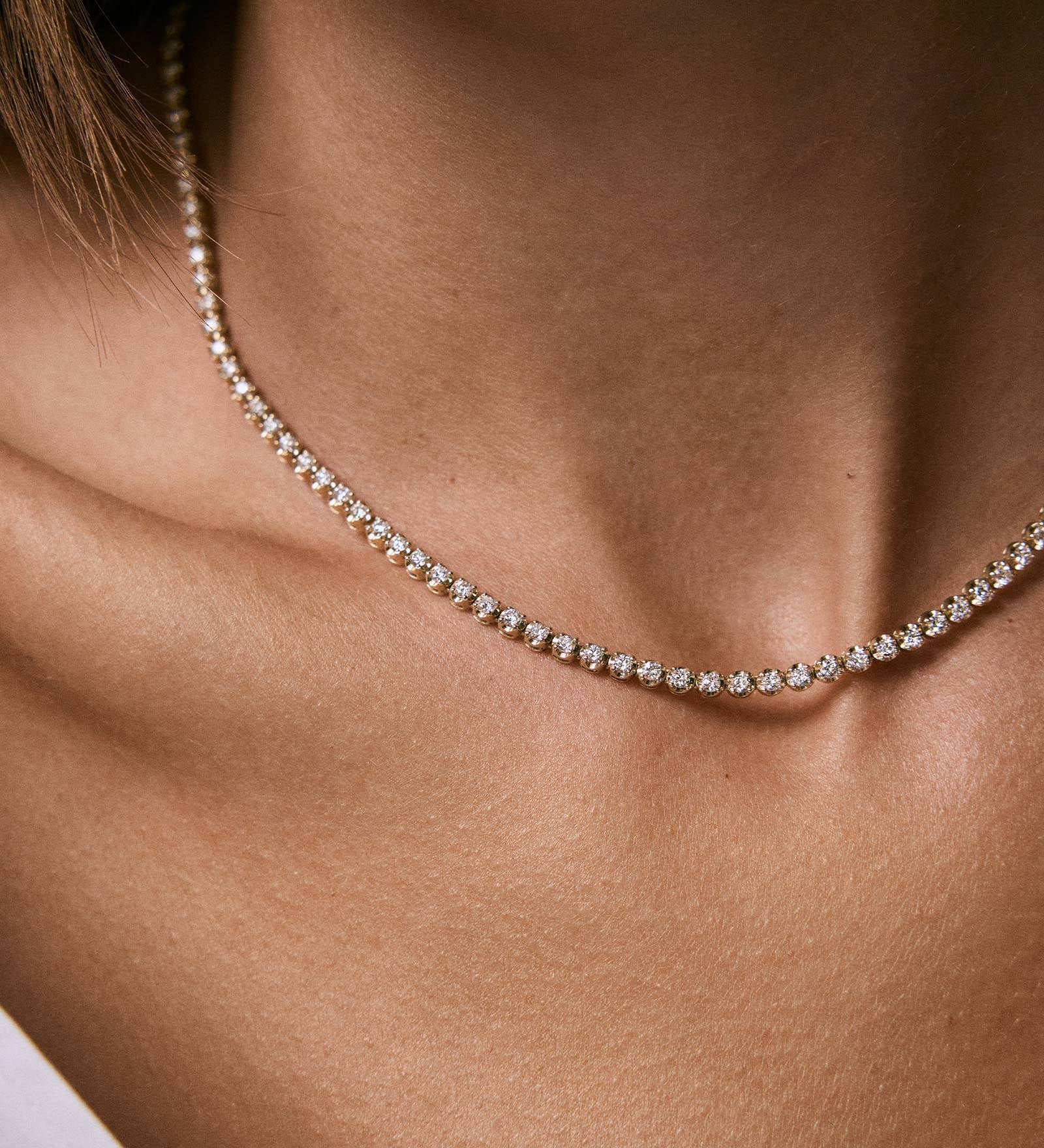 Kinn - Madison Diamond Tennis Necklace Yellow Gold