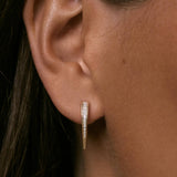 Kinn - Viola Baguette Diamond Drop Earrings