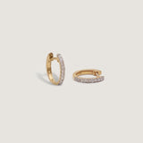 Kinn - Petite & Pavé Diamond Huggie Earring Stack