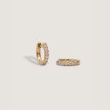 Kinn - Bold Pavé Huggie Earrings Diamond