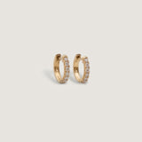 Kinn - Bold Pavé Huggie Earrings Diamond