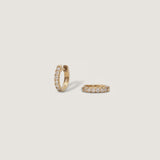 Kinn - Bold Pavé Huggie Earrings Diamond