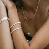 Kinn - Pavé Diamond Shell Charm Necklace